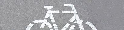Bike Sign on Concrete